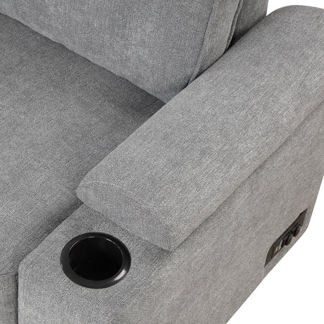 Modern Sleeper Sofa Bed with Storage Ottoman, Gray Linen, 84.75' L Shape Couch for Living Room or Apartment - sold by Home Elegance USA