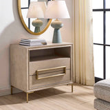 Alessia Modern Side Table Light Oak - Light Brown by Uttermost - View 3