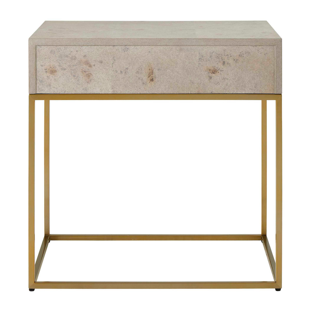 Pembrook Side Table Light Washed / Brass - Beige / Gold by Uttermost - View 5
