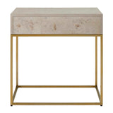 Pembrook Side Table Light Washed / Brass - Beige / Gold by Uttermost - View 5