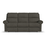 Bernard Power Reclining Sofa With Console, Power Headrests & Lumbar | Flexsteel