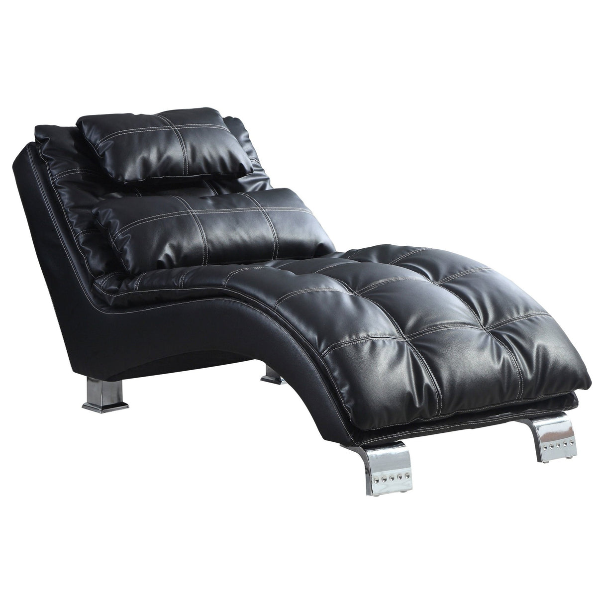 Dilleston Upholstered Chaise Black | Coaster | Home Elegance USA