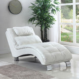 Dilleston Upholstered Chaise White | Coaster | Home Elegance USA