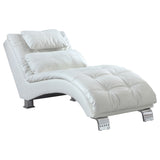 Dilleston Upholstered Chaise White | Coaster | Home Elegance USA