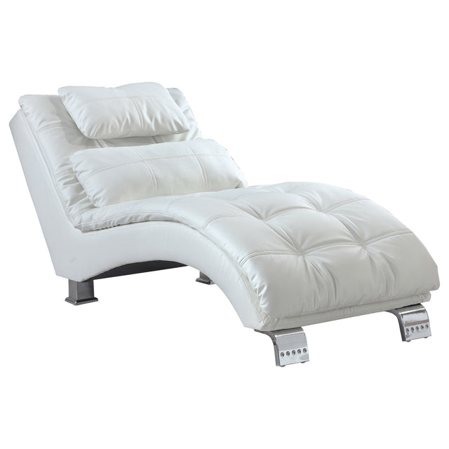 Dilleston Upholstered Chaise White | Coaster | Home Elegance USA