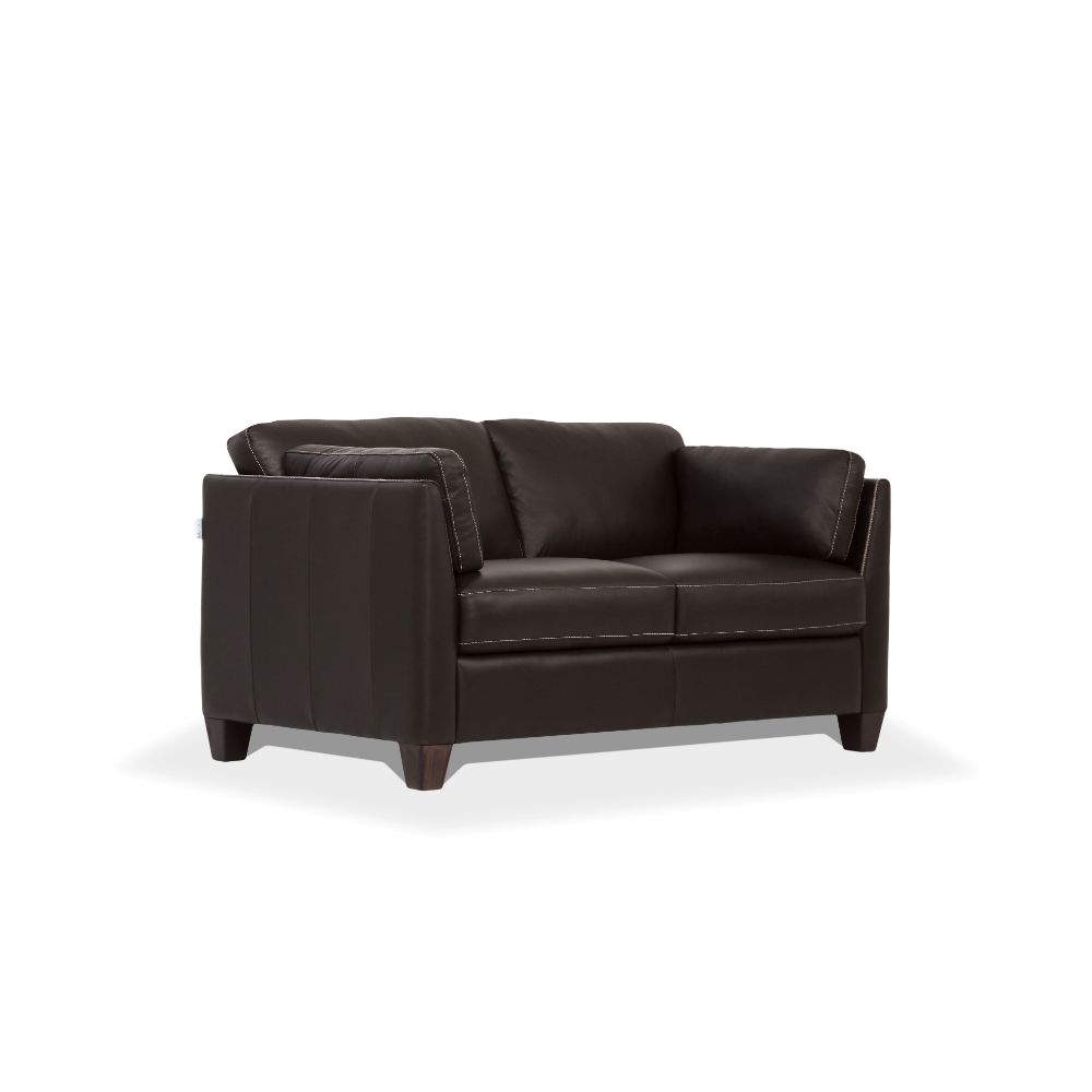 Acme - Matias Loveseat 55011 Chocolate Leather