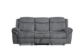 Acme - Zubaida Motion Sofa & Console W/USB 55025 Two Tone Gray Velvet