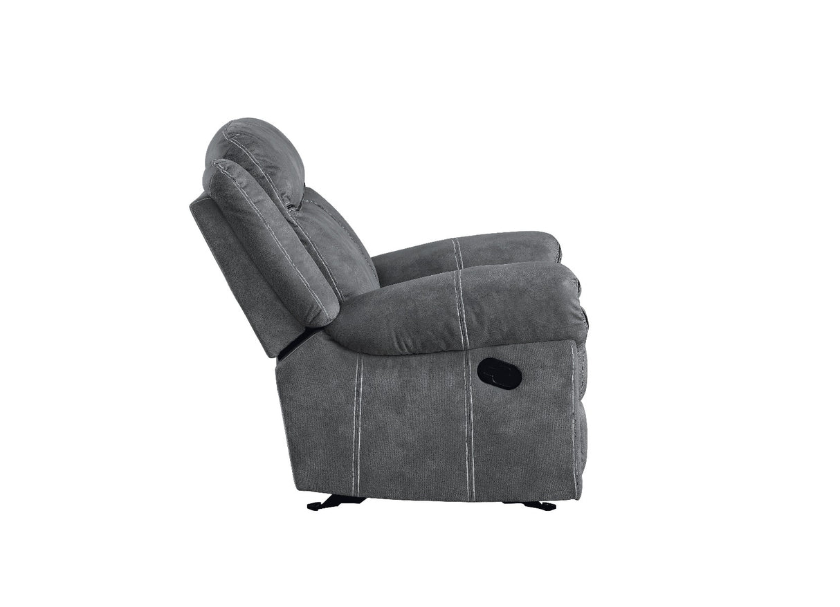 Acme - Zubaida Motion Glider Recliner 55027 Two Tone Gray Velvet