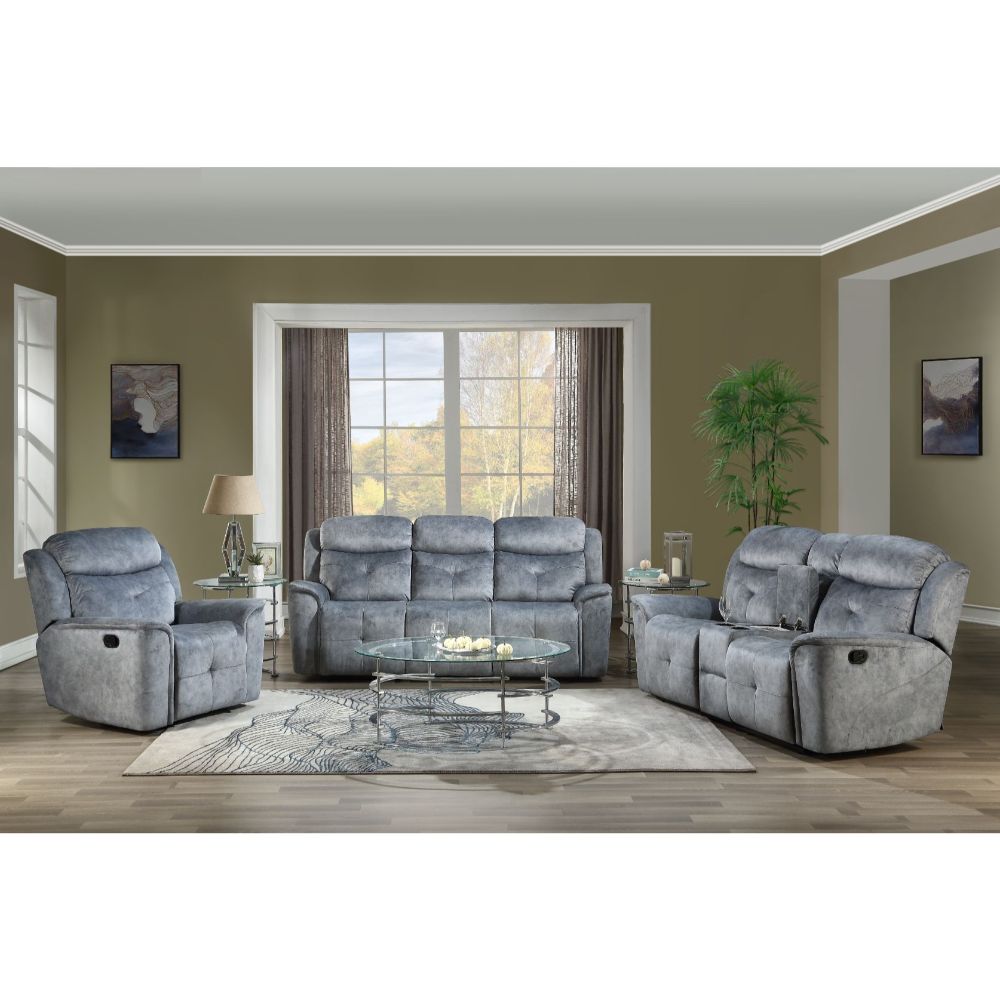 Acme - Mariana Motion Sofa 55030 Silver Gray Fabric