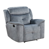 Acme - Mariana Motion Recliner 55032 Silver Gray Fabric