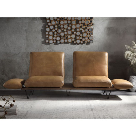 Acme - Narech Sofa W/Swivel 55065 Nutmeg Top Grain Leather