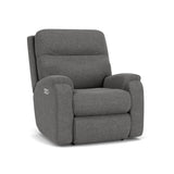 Penn Transitional Fabric Power Rocking Recliner With Power Headrest & Lumbar | Flexsteel