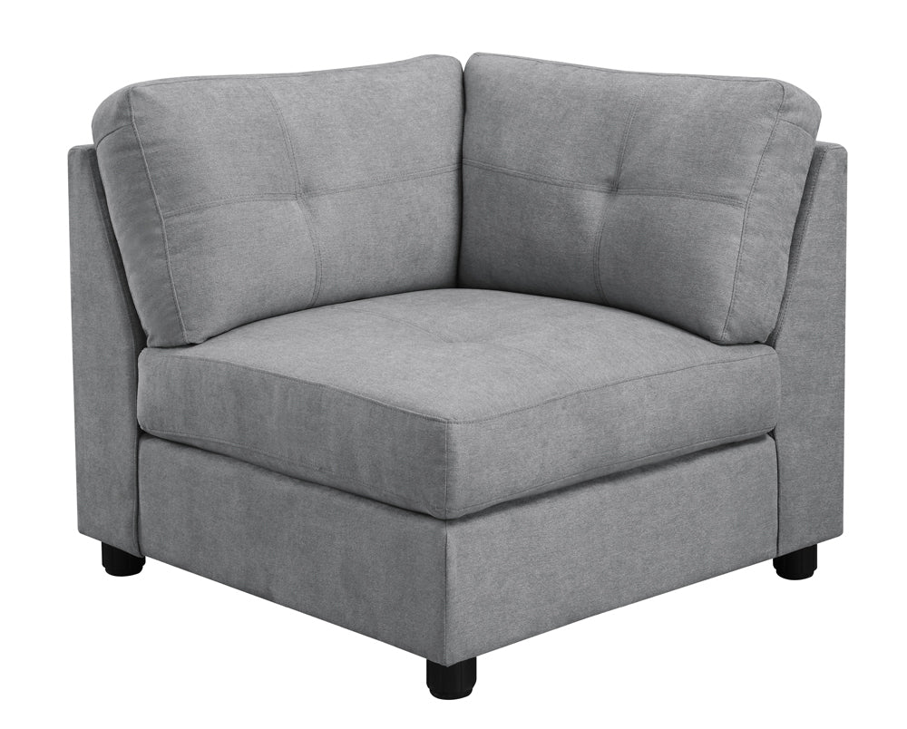 Claude 7 - piece Upholstered Modular Tufted Sectional Dove - 551004 - SETA - image - 3