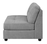 Armless Chair - Claude Tufted Cushion Back Armless Chair Dove