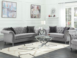 Frostine Upholstered Tufted Living Room Set Silver | Coaster | Home Elegance USA