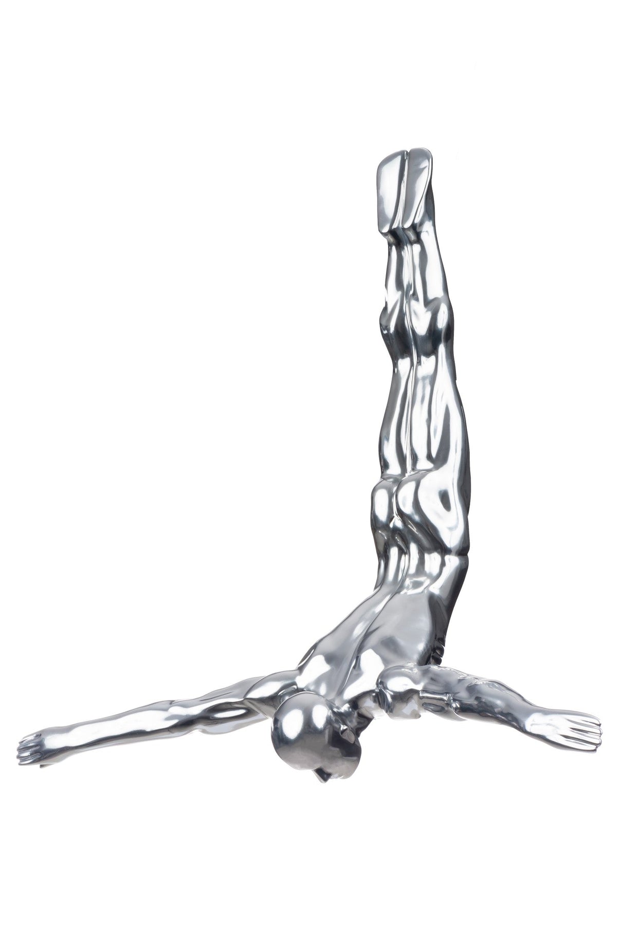 Set of Three Large Wall Divers // Semi Chrome  | Finesse - Home Elegance USA