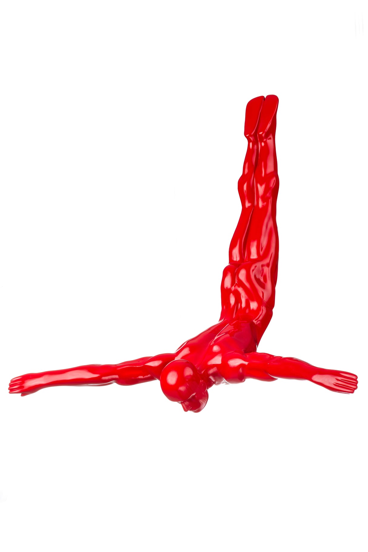Set of Three Large Wall Divers // Glossy Red  | Finesse - Home Elegance USA