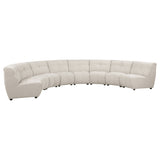 Charlotte 8 - piece Upholstered Curved Modular Sectional Sofa Ivory | Coaster | Home Elegance USA