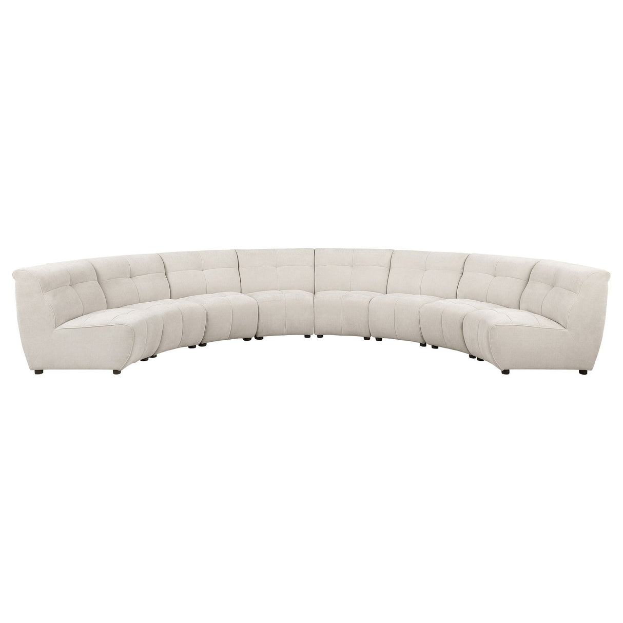 Charlotte 8 - piece Upholstered Curved Modular Sectional Sofa Ivory | Coaster | Home Elegance USA