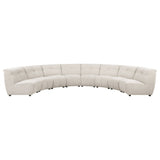 Charlotte 8 - piece Upholstered Curved Modular Sectional Sofa Ivory - 551300 - image - 3