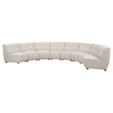 Charlotte 8 - piece Upholstered Curved Modular Sectional Sofa Ivory - 551300 - image - 4