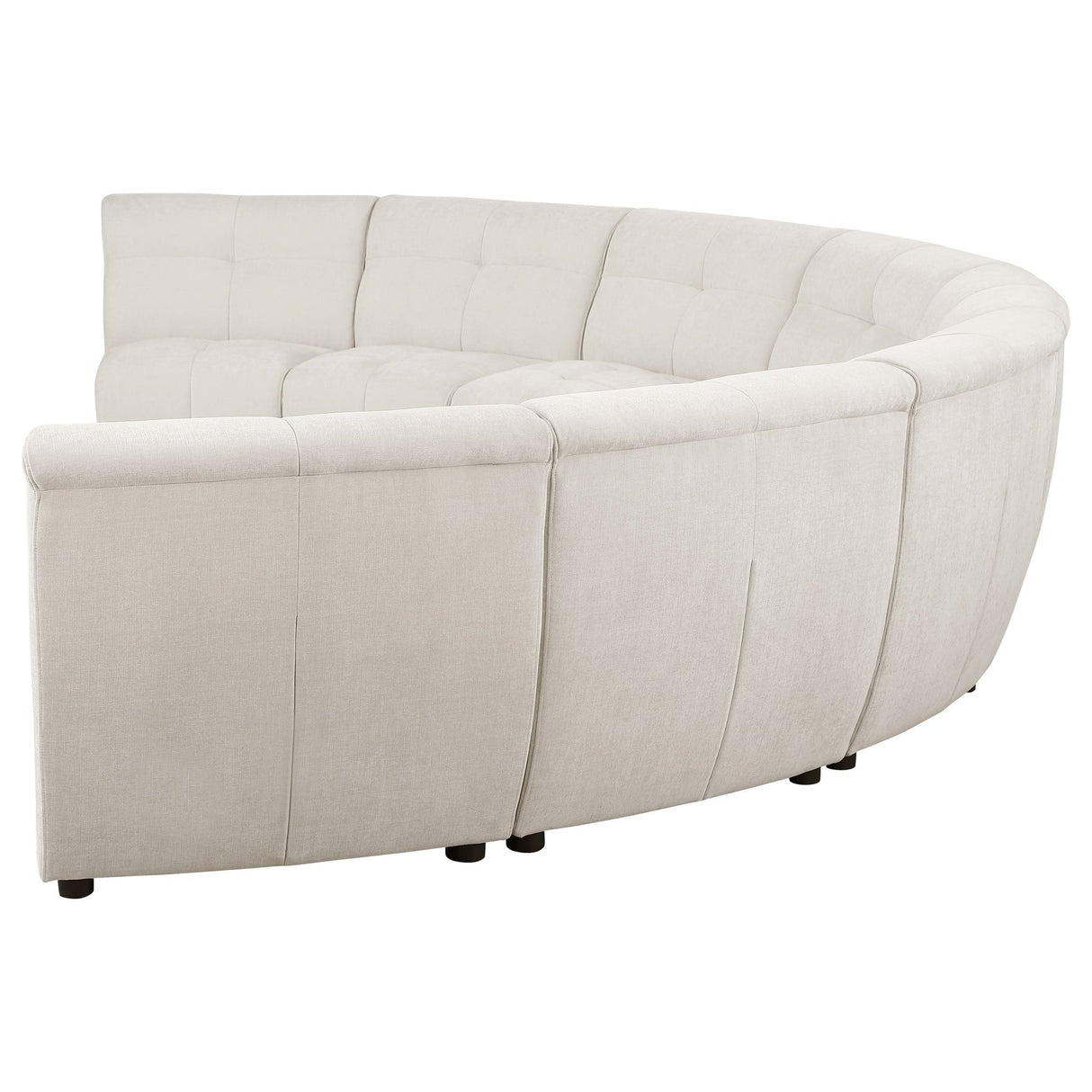 Charlotte 8 - piece Upholstered Curved Modular Sectional Sofa Ivory - 551300 - image - 5