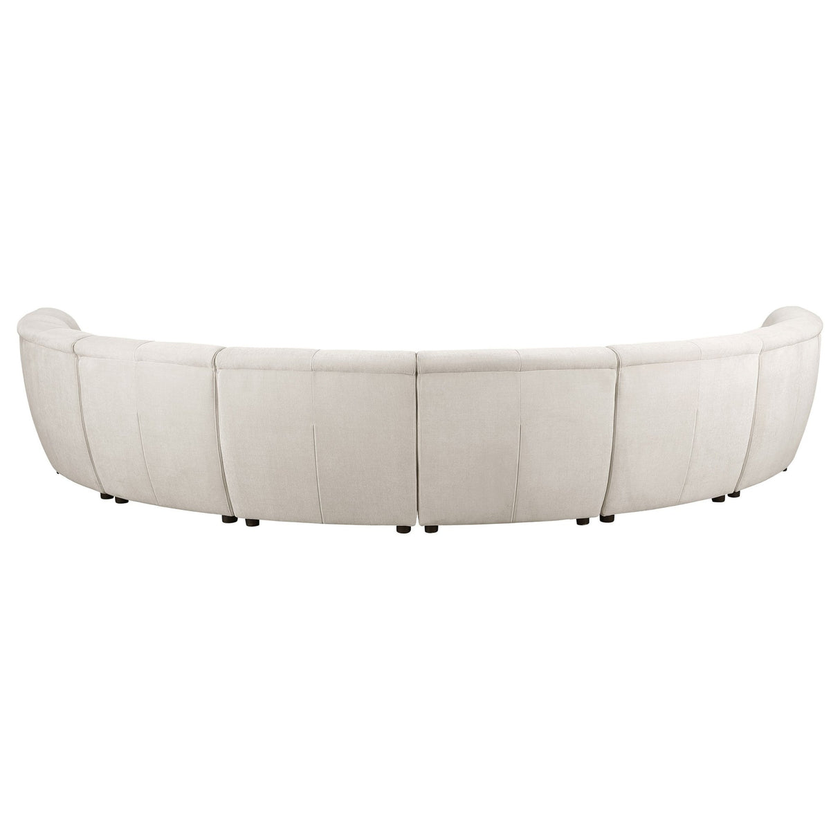 Charlotte 8 - piece Upholstered Curved Modular Sectional Sofa Ivory - 551300 - image - 6