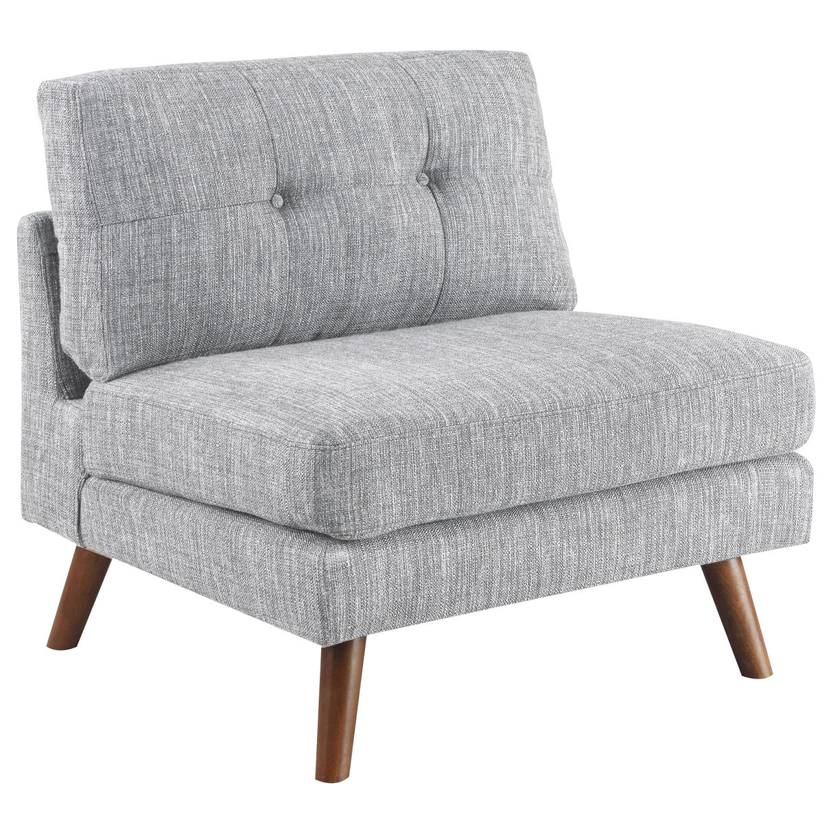 Armless Chair - Churchill Button Tufted Armless Chair Grey | Coaster - 551302 - Home Elegance USA - 1