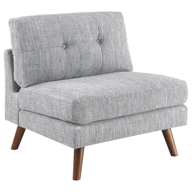 Armless Chair - Churchill Button Tufted Armless Chair Grey | Coaster - 551302 - Home Elegance USA - 1