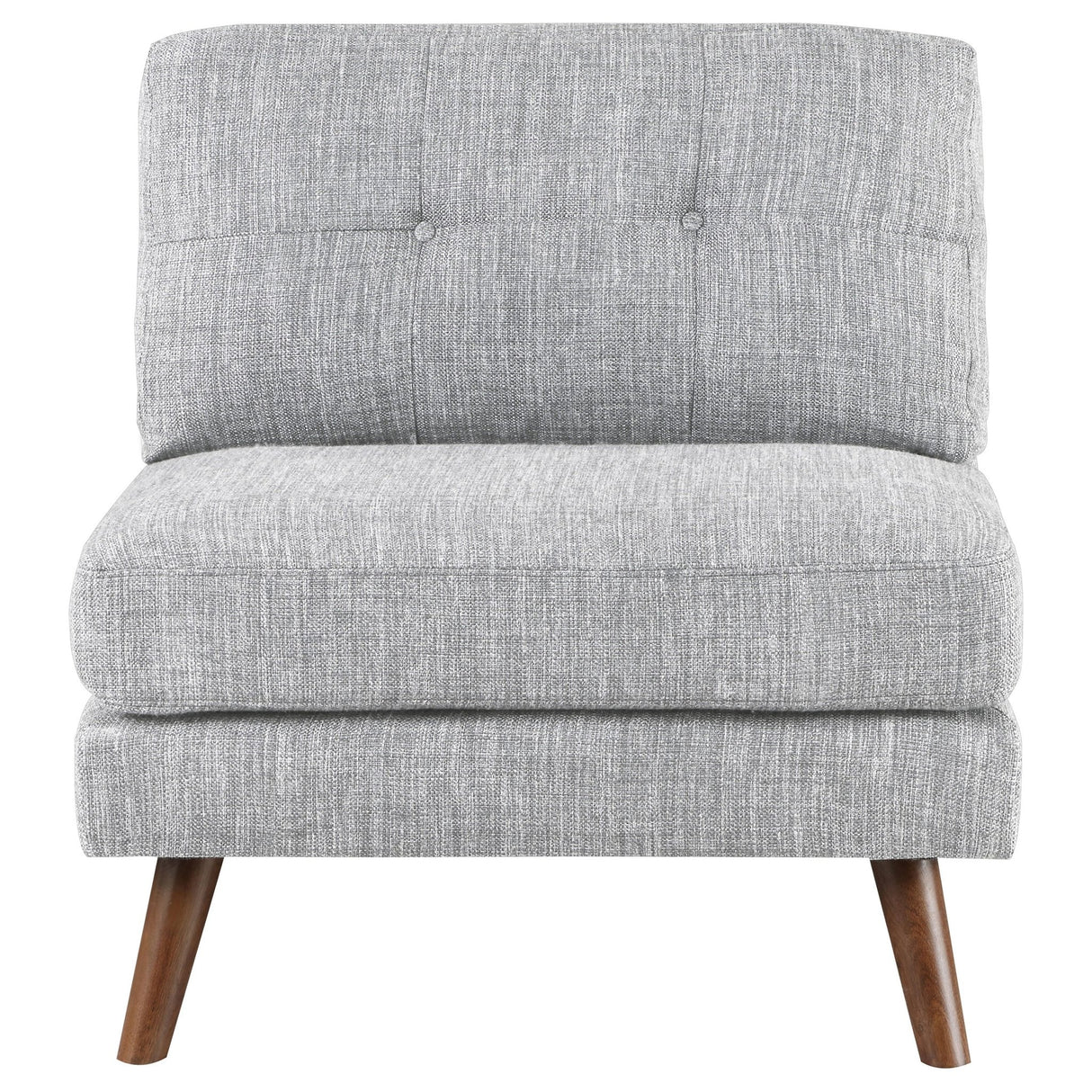 Armless Chair - Churchill Button Tufted Armless Chair Grey | Coaster - 551302 - Home Elegance USA - 2