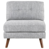 Armless Chair - Churchill Button Tufted Armless Chair Grey