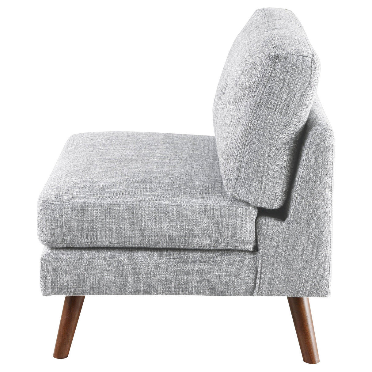 Armless Chair - Churchill Button Tufted Armless Chair Grey | Coaster - 551302 - Home Elegance USA - 4