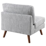 Armless Chair - Churchill Button Tufted Armless Chair Grey