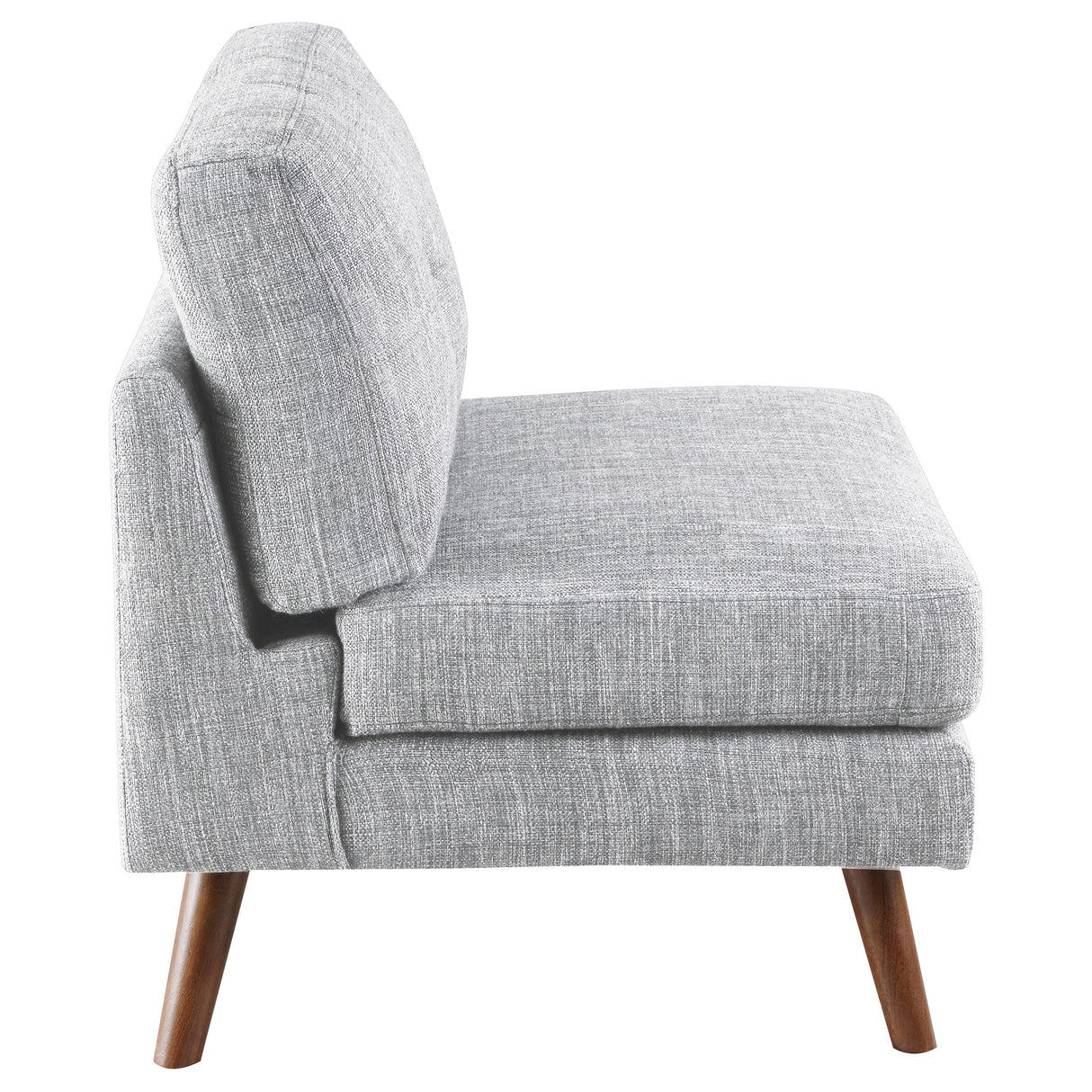 Armless Chair - Churchill Button Tufted Armless Chair Grey