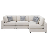 Serene 4 - piece Upholstered Modular Sectional Beige | Coaster | Home Elegance USA