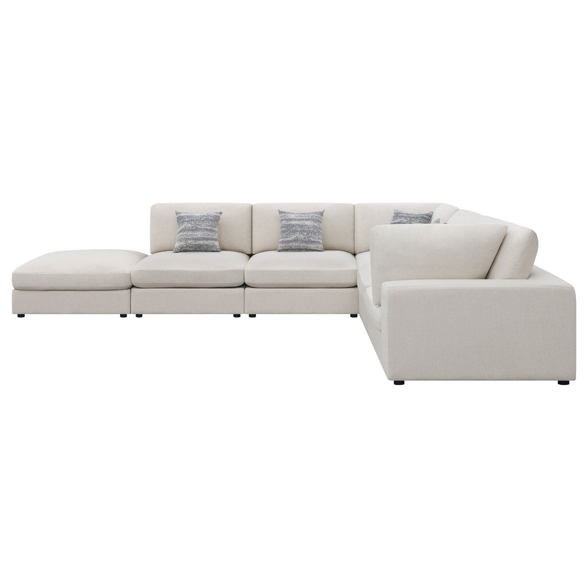 Serene 6 - piece Upholstered Modular Sectional Beige - 551321 - SET - image - 3