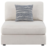 Armless Chair - Serene Upholstered Armless Chair Beige