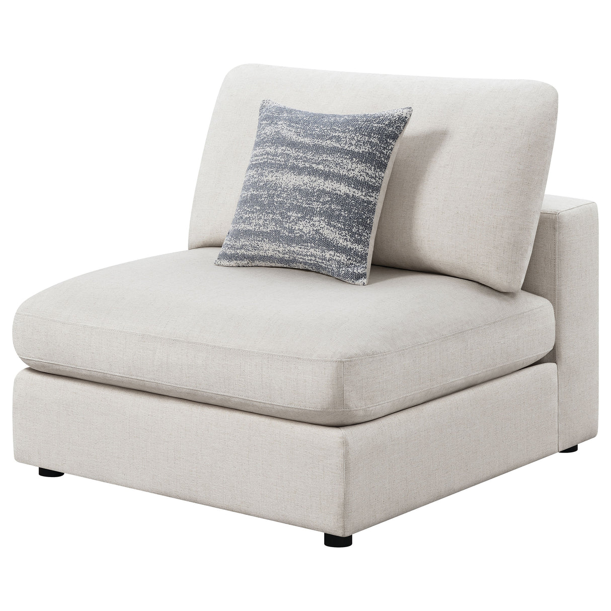 Armless Chair - Serene Upholstered Armless Chair Beige