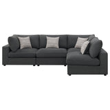 Serene 4 - piece Upholstered Modular Sectional Charcoal | Coaster | Home Elegance USA