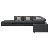 Serene 6 - piece Upholstered Modular Sectional Charcoal | Coaster | Home Elegance USA