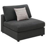 Armless Chair - Serene Upholstered Armless Chair Charcoal | Coaster | Home Elegance USA