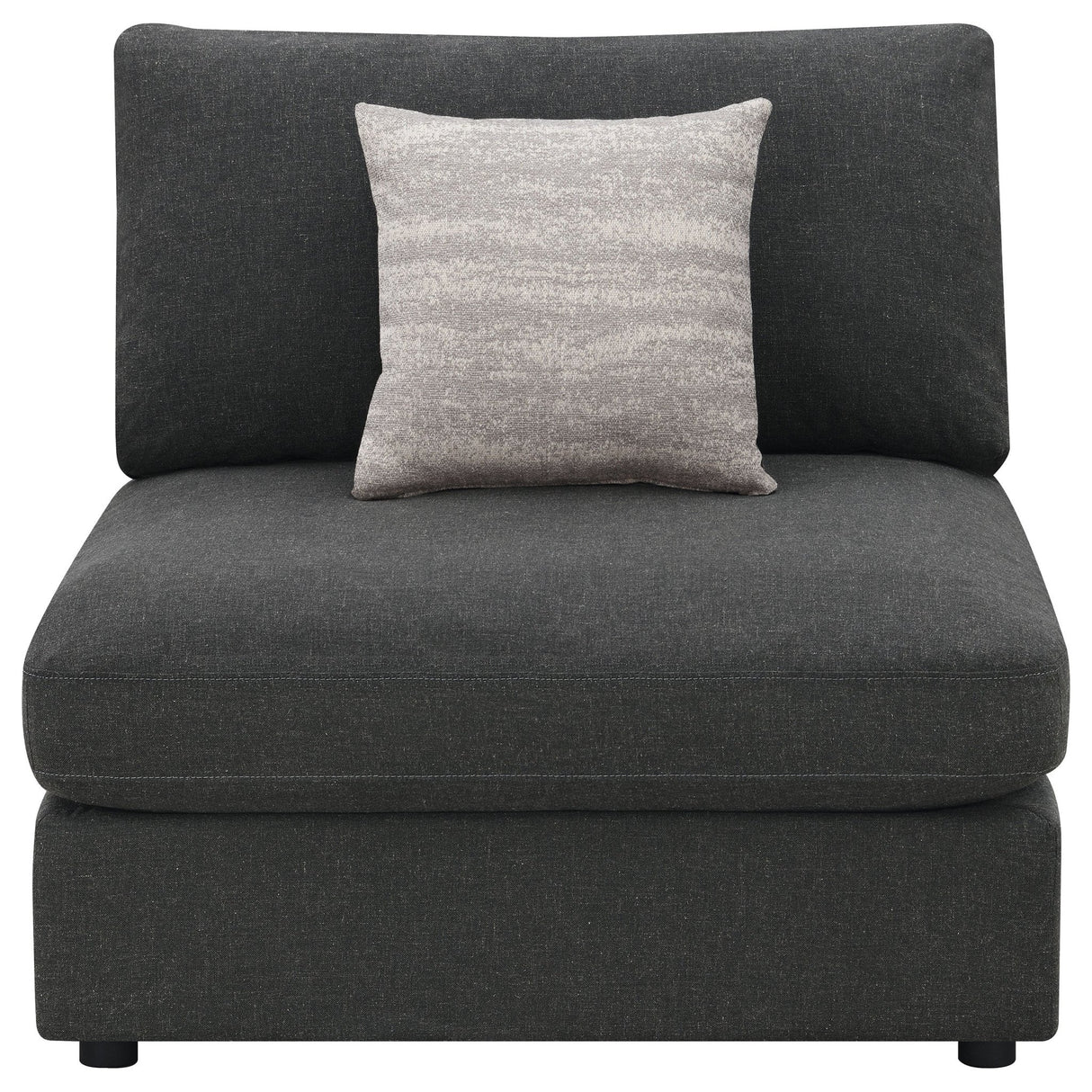 Armless Chair - Serene Upholstered Armless Chair Charcoal | Coaster | Home Elegance USA