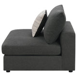 Armless Chair - Serene Upholstered Armless Chair Charcoal | Coaster | Home Elegance USA