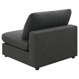 Armless Chair - Serene Upholstered Armless Chair Charcoal | Coaster | Home Elegance USA