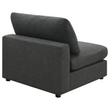 Armless Chair - Serene Upholstered Armless Chair Charcoal | Coaster | Home Elegance USA