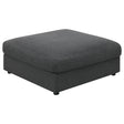 Ottoman - Serene Upholstered Rectangular Ottoman Charcoal
