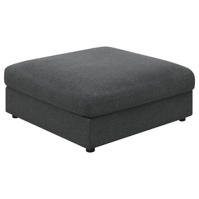 Ottoman - Serene Upholstered Rectangular Ottoman Charcoal