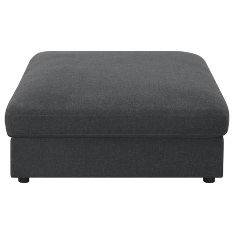 Ottoman - Serene Upholstered Rectangular Ottoman Charcoal