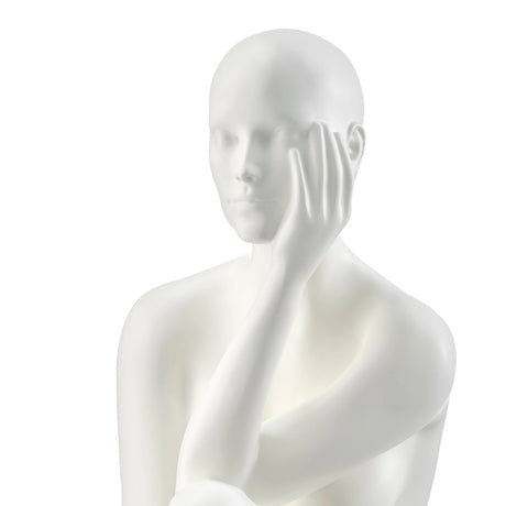 Antoinette Doll Sculpture // Matte White with Black Base | Finesse - sold by Home Elegance USA