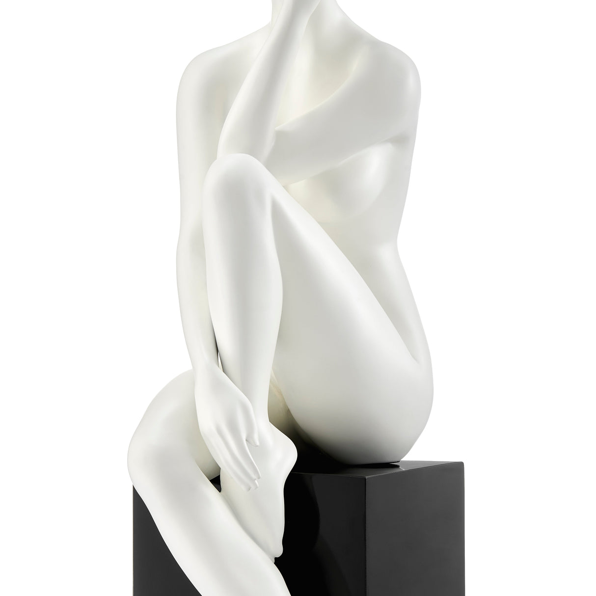 Antoinette Doll Sculpture // Matte White with Black Base  | Finesse